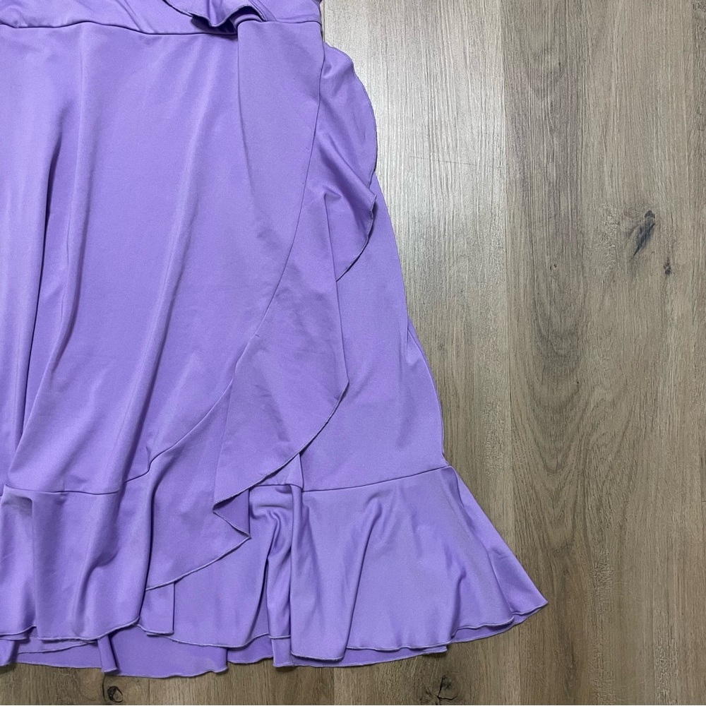NWT By Design Purple Lavender V-Neck Ruffle Dress in Size XS - Picture 2 of 7